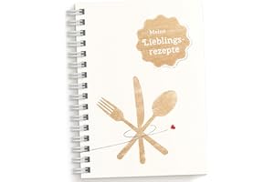 ‎JOURNEYBOOK Kipitan Meine Lieblingsrezepte: WEISS - Rezeptbuch zum selberschreiben zum reinschreiben, selbst gestalten und wieder kochen für 33 Rezepte (DIN A5, Ringbindung mit Register & Inhaltsverzeichnis)