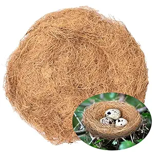 wexpw 5.3 oz / 150g Natural Coconut Fiber Nest Lining Material, Comfortable Bedding Coconut Fiber for Bird Nest Building and Hideouts