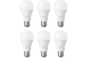 EDISHINE Żarówka LED E27, ciepła biel, 2700 K, A60, 9 W, 800 lumenów, śruba Edisona, zamiennik żarówki 60 W, 6 sztuk