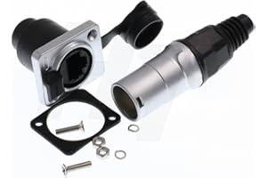 HangTon Connecteur RJ45 étanche pour réseau Ethernet Cat5e Prise Châssis Réceptacle (1 ensemble, prise et prise)