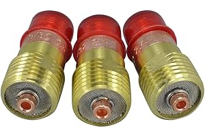 RIVERWELD TIG Stubby Gas Lens 17GL332 2,4 millimetri la misura per SR WP 17 18 26 TIG torcia 3pk