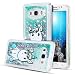 Produktbild Flüssig Galaxy J5 2016 Hülle, Glitzer Hülle Galaxy J5 2016, Crystal Cover TPU Samsung Galaxy J510, SpiritSun Einhorn Tasche Handytasche Glänzend 3D Schale Glitter Dynamisch Treibsand Liquid Fließen Bling Stars Shiny Stoßfest Kratzfeste Handyhülle Der Eiffelturm Design für Samsung Galaxy J510 (5.2")-Minzgrün