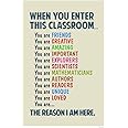 Classroom When You Enter This Classroom Educational Rules Teacher Supplies School Decor Teaching Toddler Elementary Learning Teachers Motivational Light Cool Wall Art Print Poster 12x18