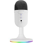 Mars Gaming MMIC-CX, Micrófono de Estudio Profesional, Diseño Compacto ARGB, Sonido de Alta Definición, Cancelación Ruido ENC