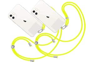 MARARDI Pack 2 Cordón Correa para Móvil Colgante Cinta con Parche - Cadena Teléfono Universal Colgador para Cuello - Cuerda Funda Colgar Lanyard con Enganche Accesorios Llavero