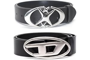 OIXYEY OIXEY 2 Pezzi Cintura Borchiata Y2K, Punk In Pelle, Stile Rock, Comoda E Regolabile Per Uomo E Donna, Perfetta Per Look Goth Con Stella E D Chiusura(105Cm)