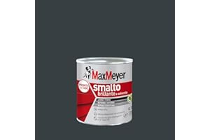 MAXMEYER Smalto a solvente per ferro e legno brillante ANTRACITE R7016 0,750 L
