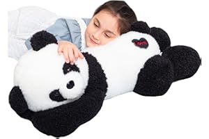 Aiuidun Ours Panda Géant Peluche Jouet Mignon Grand Panda Doux Oreiller de Câlin pour Enfants Petite Fille Coussin de Sommeil Cadeau (80cm/31.4inch)