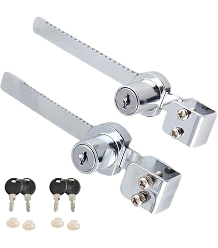 16 Pack Display Case Lock Showcase Lock Sliding Glass Door Ratchet Lock Security Glass Case Lock