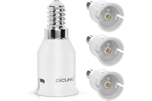 DiCUNO 4 Stycken E14 till B22 adapter omvandlare, Högkvalitativ lamphållare, Hög temperaturbeständig lampbas för LED-lampor