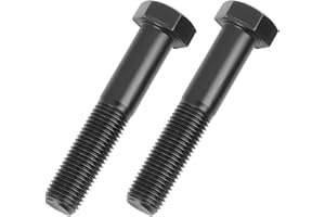 TRPOEY 2 PCS Boulon de Lame Ø9,5mm (3/8" 24 UNF) Longueur 51mm (2"), Vis pour Support de Lame Tondeuse, Adapté à Castelgarden 12735698/0 Snapper Stiga Bestgreen Alpina Honda Mac Allister Sterwins