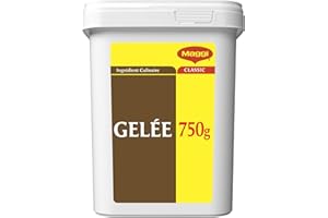 MAGGI PROFESSIONAL Gelée Déshydratée - Texture Fondante - Pour Sauce et Garniture - A Base de Gélatine de Bœuf 44,6% - Gain de Temps - Aide Culinaire, Fonds, Fumet - Boîte de 750g pour 15L