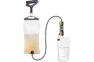 miniwell Gravity Water Filter Straw by Ultralight and Versatile Hiker Water Filter with Optional Accessories. TUV Proven 99.999999% Removal Rate of Bacteria Emergency Kit Hurricane Storm Supplies.