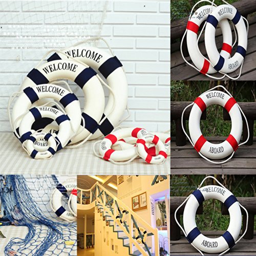 Estone Deko-Rettungsring, zum Aufhängen an der Wand, blau, 45cm/17.5“ - 4