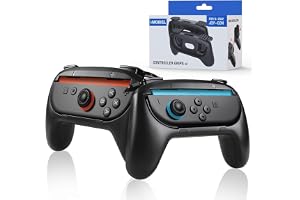 Kontrollgrepp för Nintendo Switch 2 från MMOBIEL – 2-pack Ergonomiska Halkfria Handtag för Joy-Con Kontroller – Förbättrad Komfort, Grepp & Precisionskontroll vid Spel – Svarta