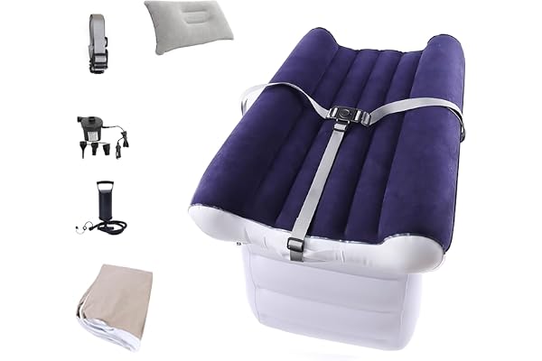 ZDMZR Uppblåsbar Resesäng for Spädbarn, Flygplanssäng for Babyresor, Flygsäng for Barn, Flygplanssäng for Spädbarn Passar de Flesta Flygplanssäten for Bekväma Småbarnsresor (Color : Purple, Size : C