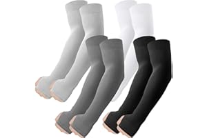 fuinloth Manicotti con foro per pollice Braccia per Uomo e Donna, Ideali per Sportivi Padel Basket Pallavolo