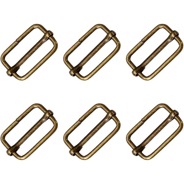 Swpeet 100 Pcs Ajusteur Rectangle Métal Triglides Glisse Boucle, Boucles à Goupille De Rouleau