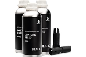 Chitu Systems Conjure Rigid Resin mit ingenieurähnlichen Eigenschaften für funktionelle Gadgets Harzdruck, geringe Schrumpfung für gelenkige Figur LCD 3D-Druck (Schwarz, 3000g)