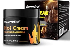 immetee Crema calda, crema dimagrante brucia grassi anticellulite, crema rassodante per il corpo di perdita di peso, gel modellante per il corpo (crema calda 170g)