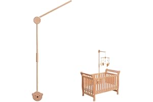 HB.YE Drewniany uchwyt mobilny uchwyt mobilny dzwonki i zabawki wiszące niedźwiedź design i regulacja