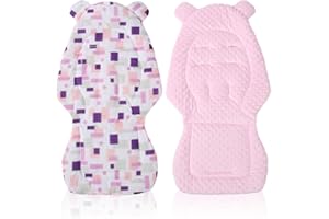 FUGLUS 1 Pezzo Riduttore passeggino universale，Materassino Passeggino Universale In Cotone, Cuscino Passeggino Universale, Traspirante, Morbido, Accessori Per Passeggini（rosa）