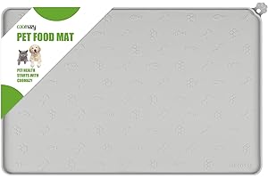Coomazy Mata do karmienia dla psów, wodoodporna silikonowa mata do karmienia z podwyższonymi krawędziami, antypoślizgowa podkładka na stół, aby zapobiec rozlaniu pokarmu i wody na podłogę