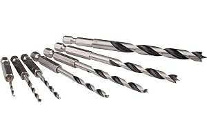 Makita D-62371 träborrsats 7 delar, träspiralborr för mjukt och lövträ, Ø 2–8 mm, 1/4 tums sexkantsfäste