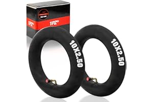 1PZ S10-2X5 2x Cámaras de Aire 10 pulgadas 10x2.50 con Válvula curva 90 grados, Cámara Reforzada para Patinete Eléctrico KUGOO M4 Pro Zero 10X, Repuesto para Neumático 10x2,50 o 80/65-6 y 255x80