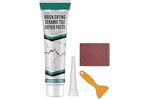 KOAHDE Keramikfliesen Reparatur Paste,Badewannen Reparaturset Weiß,Wasserdichtes Emaille Reparatur Set,Fliesenreparaturset Weiß,Keramik Reparaturset,Kratzer Reparaturpaste Zum Reparieren Von Kratzern,1pc