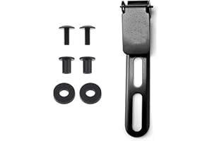 HAOBIN Clip de Poche pour Gaine Système de Clip à la Taille Gaine arrière Clip Gaine Clips de Lame Fixes avec vis Rondelles Compatible avec Kydex Ulticlip,85 x 15 mm,Noir