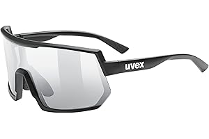 ‎UVEX uvex sportstyle 235 V - okulary sportowe unisex - samobarwiące - bez efektu zaparowania - black matt/silver - one size