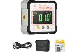 BILIVRY Inclinometro Digitale Laser,Goniometro Digitale Magnetico,LCD Goniometro Inclinometro,Angle Finder da 360 ° (4 * 90 °),Auto Spegnimento,Misurazione DIY,Falegnameria,l'edilizia