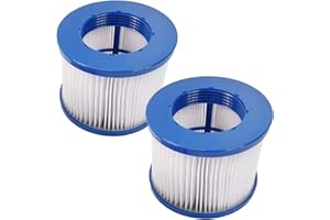 woejgo Lot de 2 cartouches filtrantes pour spa gonflable,Cartouche filtrante pour Clever Spa, filtre 75 x 100 mm, hauteur 75 mm,Cartouche filtrante pour SPA,filtre à lamelles