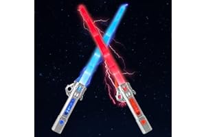 AITSITE 2 Pack Light Saber for Kids, Light Up Saber with Sound, LED Colour Changing Lightsaber with 24 Colors, Retractable Sword Toys for Adult Kids Halloween Xmas Gift Dress Parties Cosplay