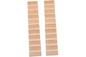 Toyvian Escalier Maison De PoupéE, Lot De 2 Escalier Miniature en Bois pour Maison De Poupée 1:12 Accessoire DIY sans Rampe pour Création De Scènes Réalistes DéCoration Et ModéLisme
