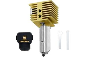 XIRBBO Speed Hot End A1 Mini Extrusion Head Kit A 0.4mm Hardened Steel Nozzle Chrome Plated Brass Heating Block Silicone Sock Integrated Structure for Bambu Lab A1/A1 Min 3D Printers only