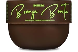 ‎BONZEA BONZEA Bronze Bonita - nährendes Bräunungsbeschleuniger Gel - Bräunungscreme für Sonne & Solarium ohne Selbstbräuner - Wasserfest - VEGAN - Ultimative Bräune in Minuten (200ml)