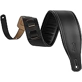 Levy's M26PD-BLK Gitar Askısı Top Grain Leather 3" - Siyah