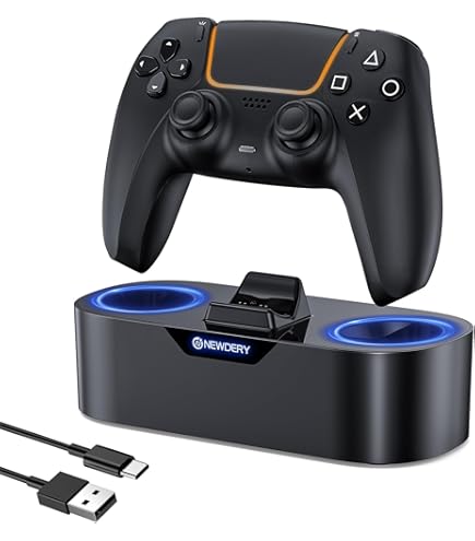 CELLONIC Powerbank compatibel met PS5 DualSense-controllers, 2000 mAh draadloze draagbare oplader, compatibel met Playstation 5-controllers, snel opladen, 10-14 uur batterijduur, USB-C-kabel CELLONIC Powerbank compatibel met PS5 DualSense-controllers, 2000 mAh draadloze draagbare oplader, compatibel met Playstation 5-controllers, snel opladen, 10-14 uur batterijduur, USB-C-kabel