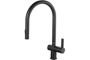 Keenware KKT-582 Kingsbury Dual Spray Pull Out Monobloc Kitchen Tap, Black