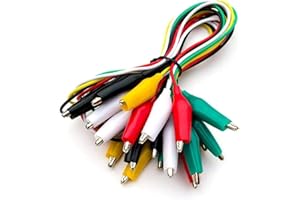 AnaTI 10 Stück Krokodilklemmen mit Kabel, Prüfleitungen mit Krokodilklemmen Doppelendige Messleitung (50 cm)