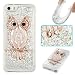 Produktbild Ooboom® iPhone 5SE Hülle TPU Silikon Bumper Schutzhülle Handy Tasche Case Cover mit Funkeln Glänzend Bling Glitter - Eule