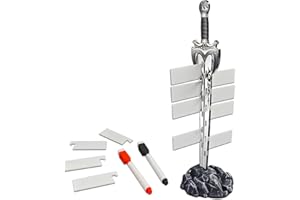 CZYY Traceur d'initiative en acrylique découpé au laser dans la base de la pierre avec 12 drapeaux effaçables parfaits pour D&D, donjons et dragons, Pathfinder et autres RPG de table