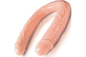 Fops XXL Dubbeldildo 50cm – Elastisk dubbel penis dildo för kvinnor & par Realistisk venstruktur Flexibel TPR dildo lång Ø 3