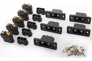 RUNCCI-YUN 5paires XT90E-M + XT90H Souder montable mâle Femelle connecteur pour Batterie Lithium RC Car,Noir