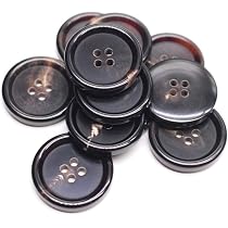 Anjing Lot de 12 boutons en corne véritable pour blazers, costumes