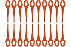 EVEHAP Lot de 100 lames de rechange pour coupe-bordures Fuxtec FX-E1RT20, lames en plastique pour coupe-bordures sans fil Fuxtec