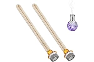 STARKVISTA 2 Piezas Mecha de Lámpara de Aceite Reemplazo, Recambio de Mecha para Lámpara de Quemador, Mecha de Lámpara Catalítica para Difusor de Aromaterapia, 15 × 1.8 cm (Gold)