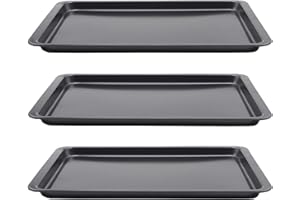 GRANDWISH 14.5" x 10" Non-Stick Baking Sheet Sets, Large Baking Tray Pans Rectangle (Set of 3)